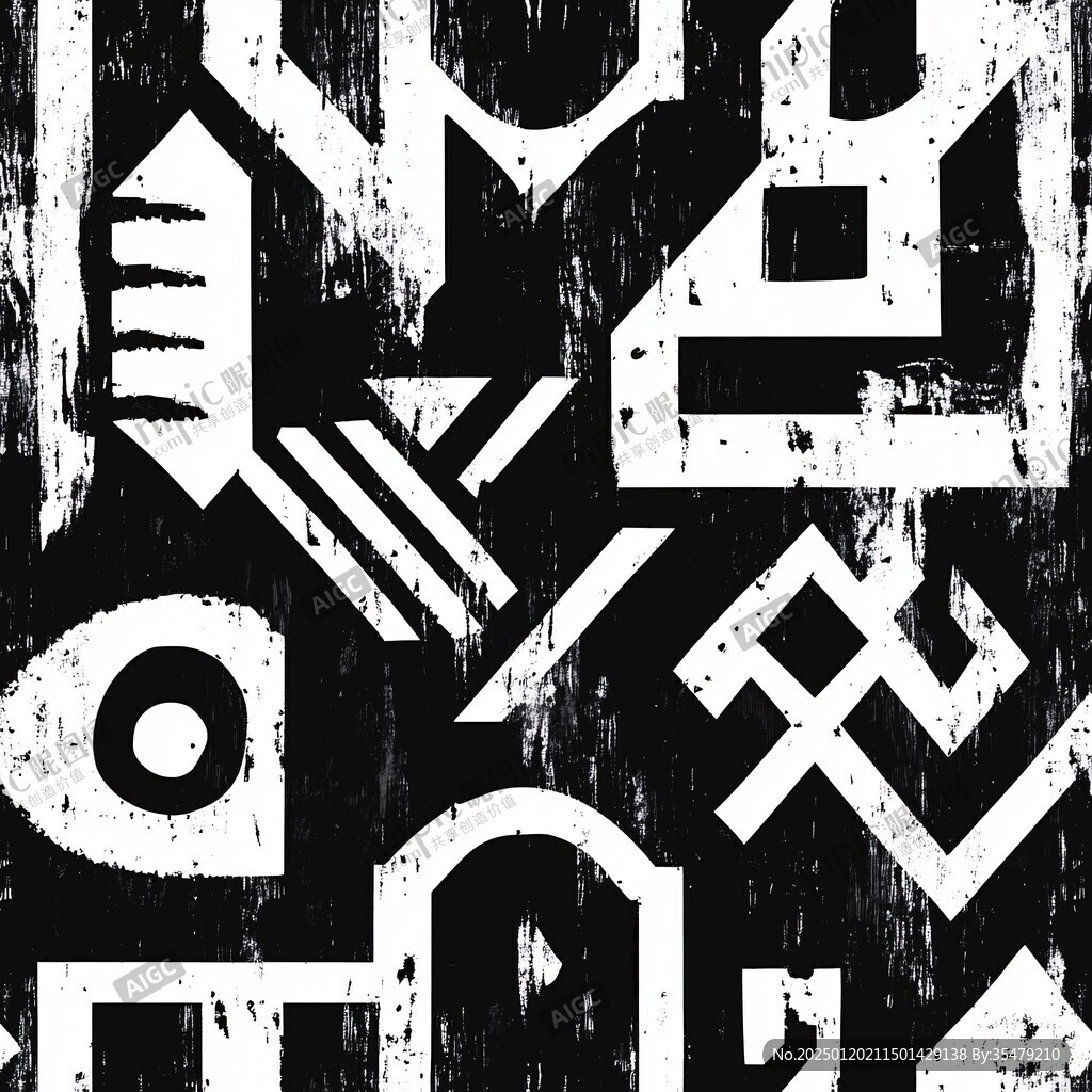 字母抽象画