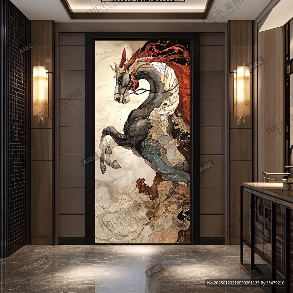 电梯间装饰画壁画