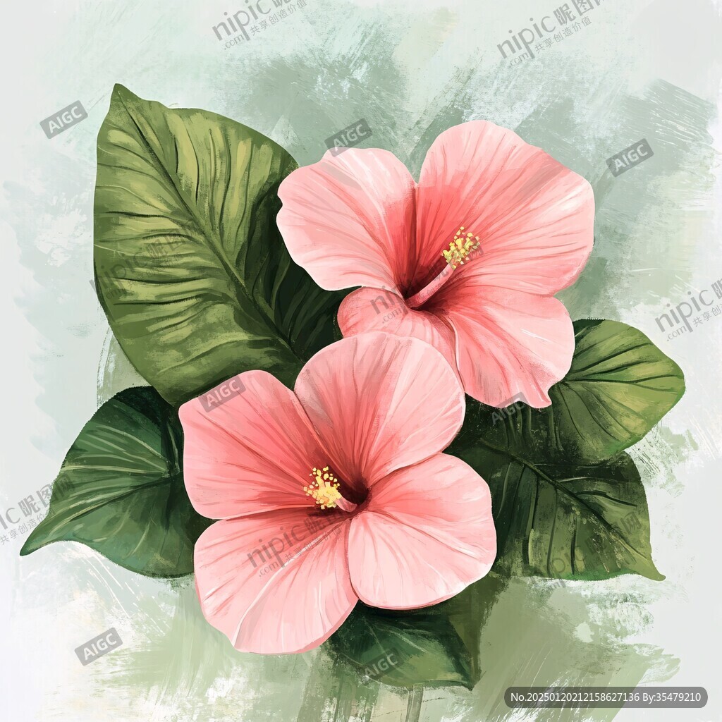 扶桑花插画