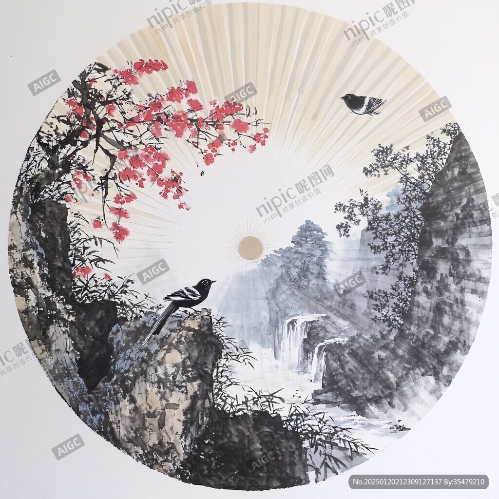 旭日东升画