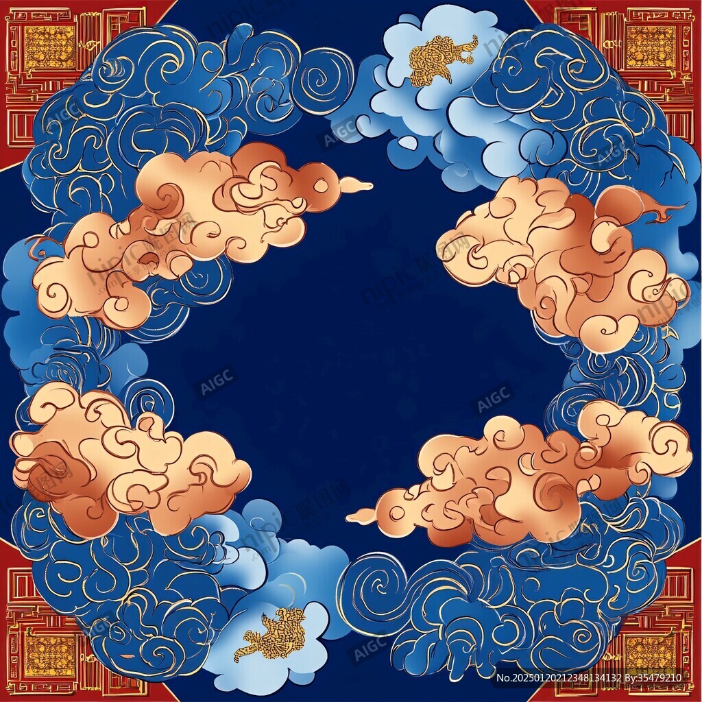 清朝云图高端云纹装饰