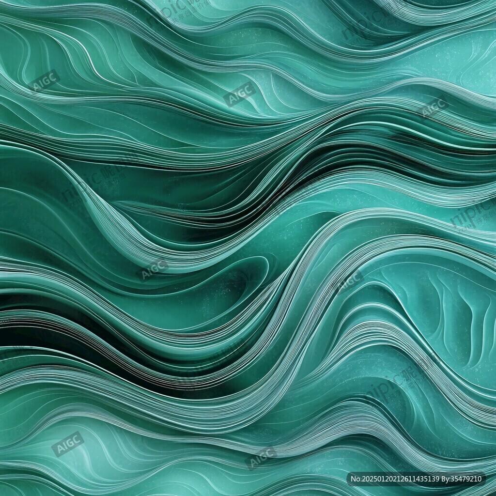 浅绿底波浪线条