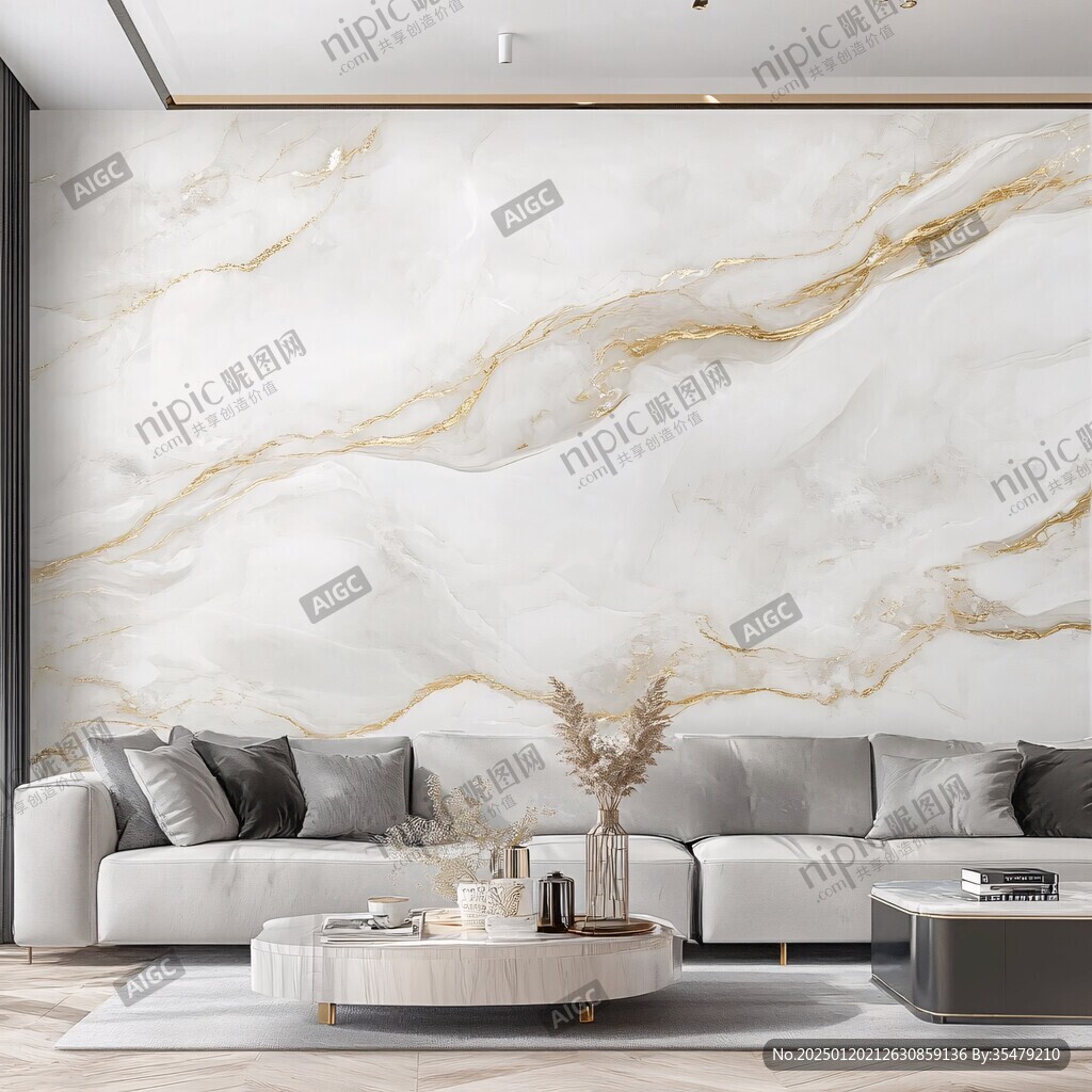 现代北欧大理石背景墙