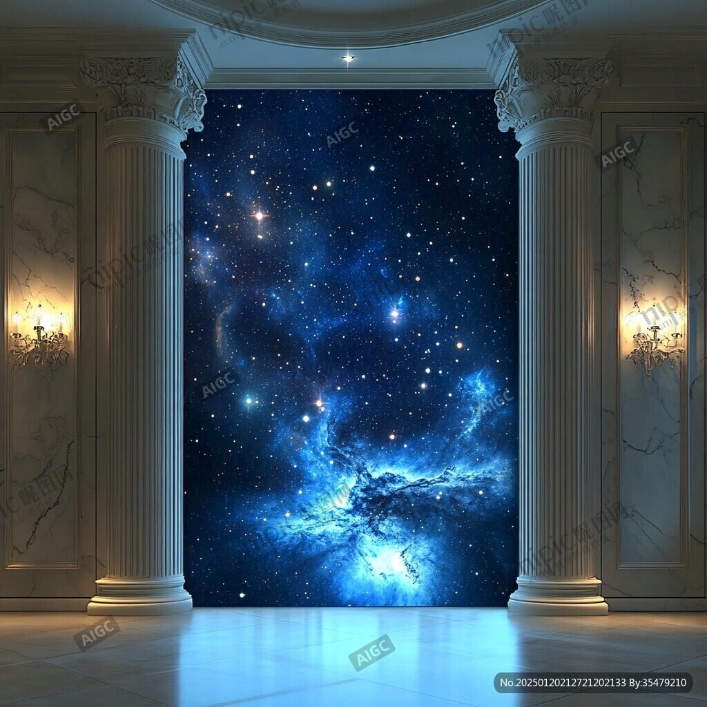 3d宇宙壁画