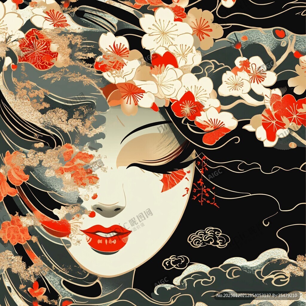 插画艺妓