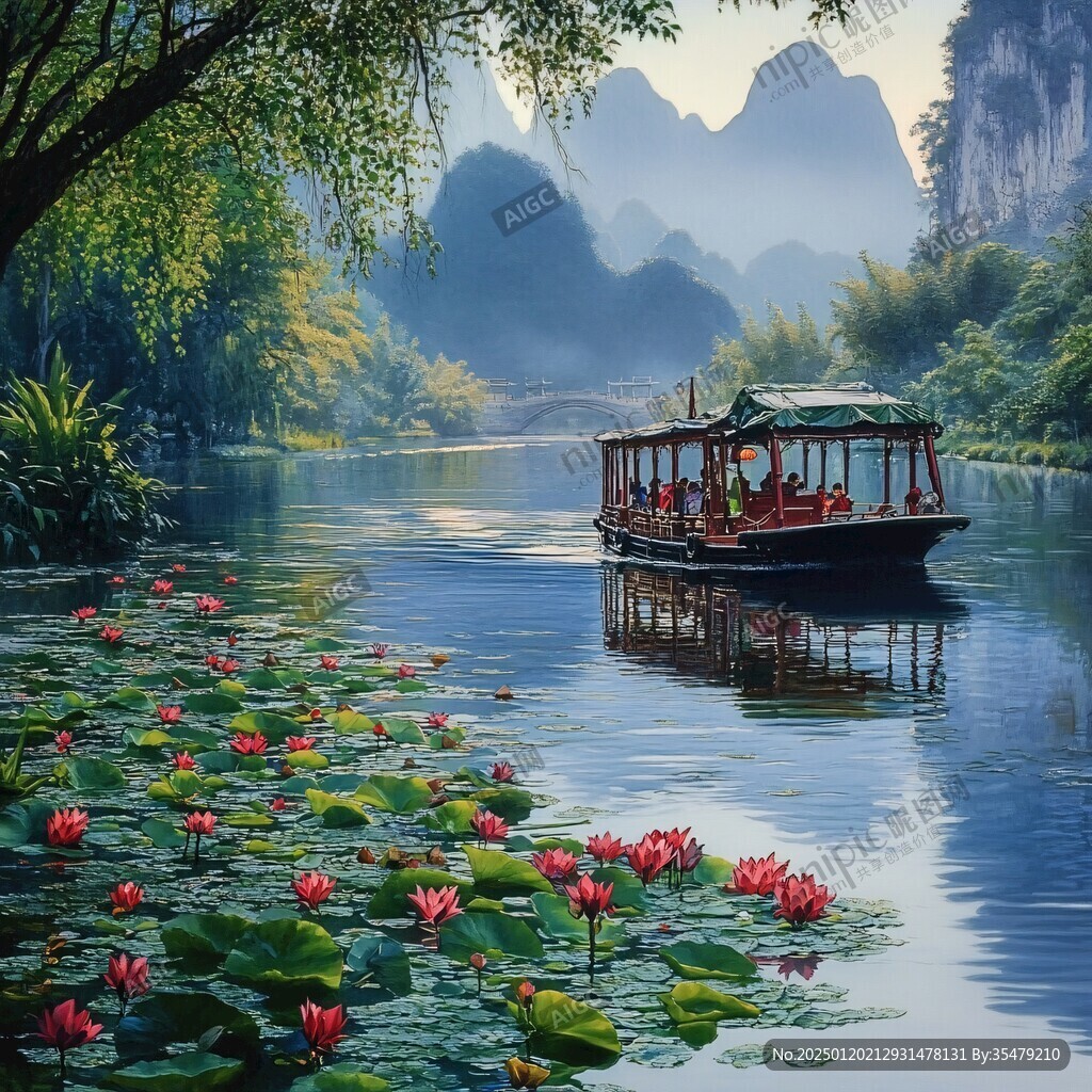 阳光遇龙河