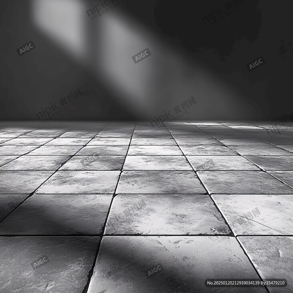 灯光下地砖