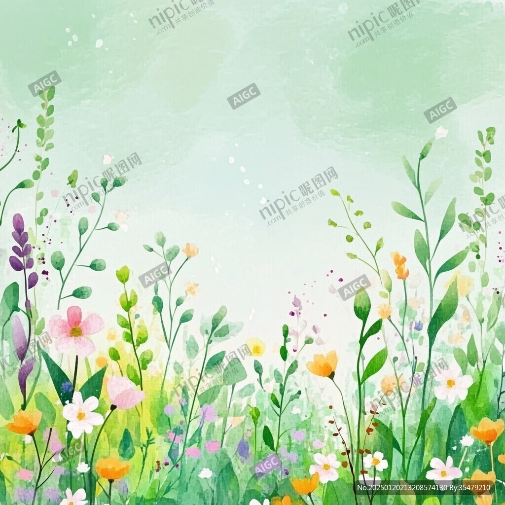 花草元素背景