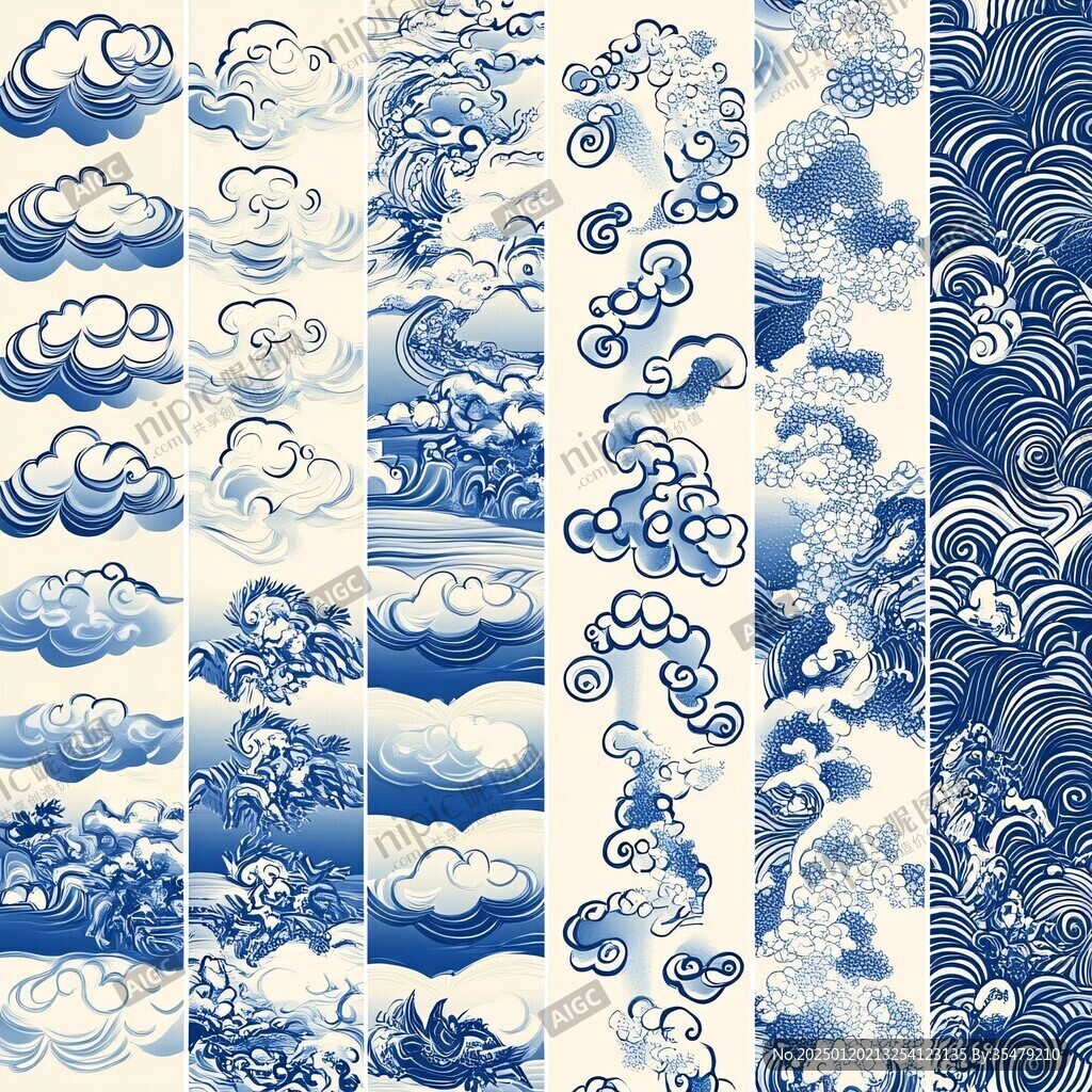 古典云水纹