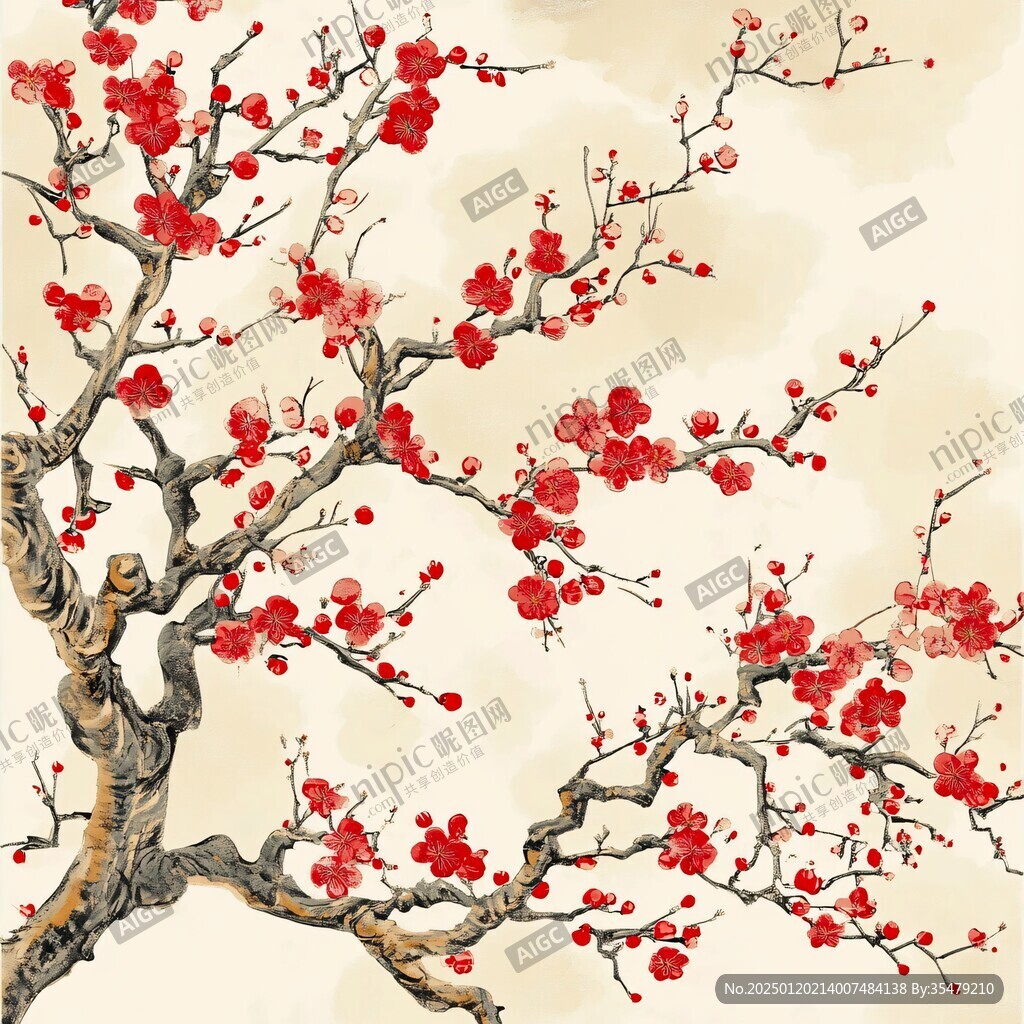 古典风格梅花画