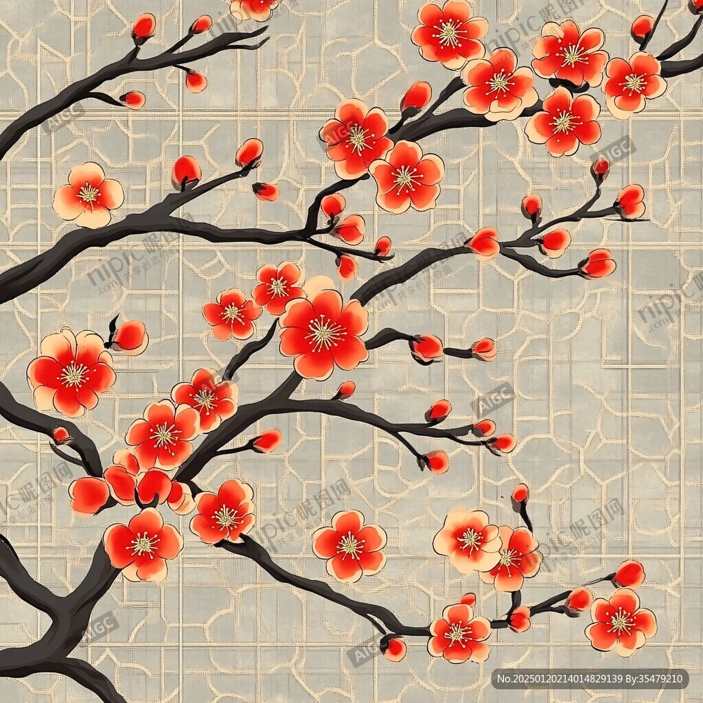 梅花壁画