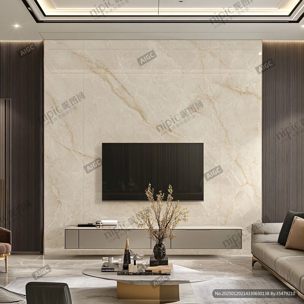 轻奢大理石背景墙