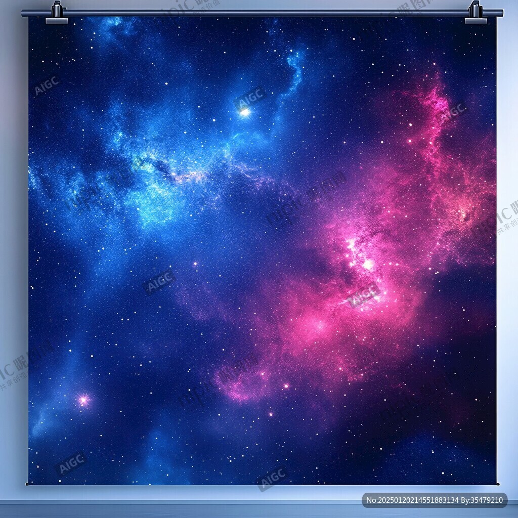 挂画抽象画星云