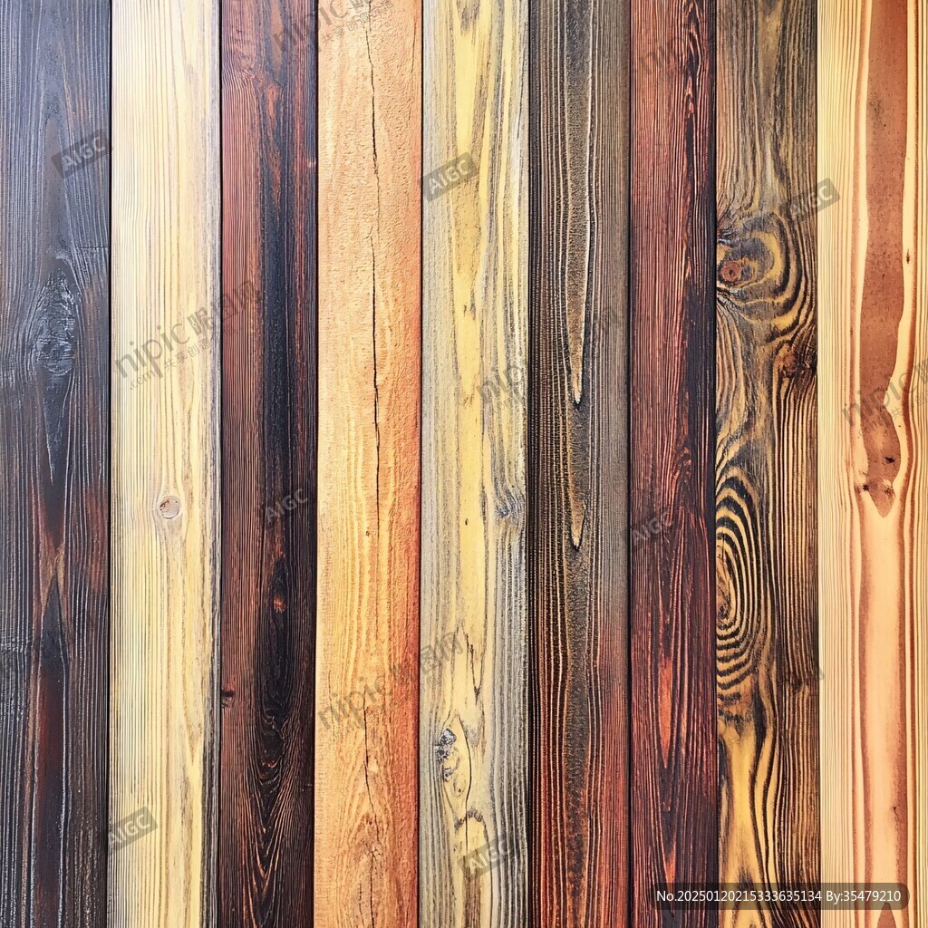 多种颜色木板木材