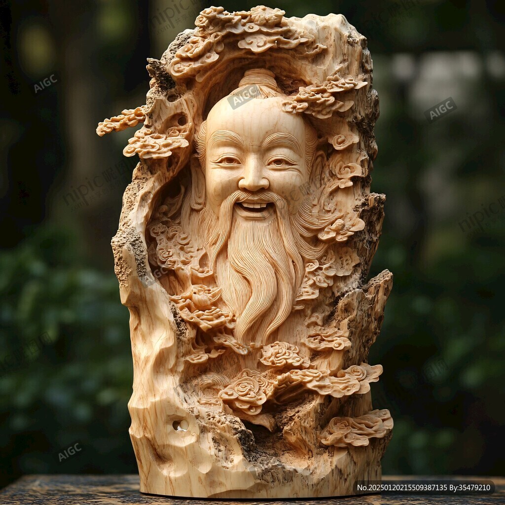 笑开常开木雕