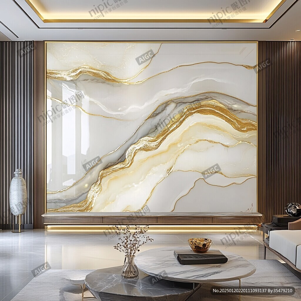 轻奢大理石背景墙