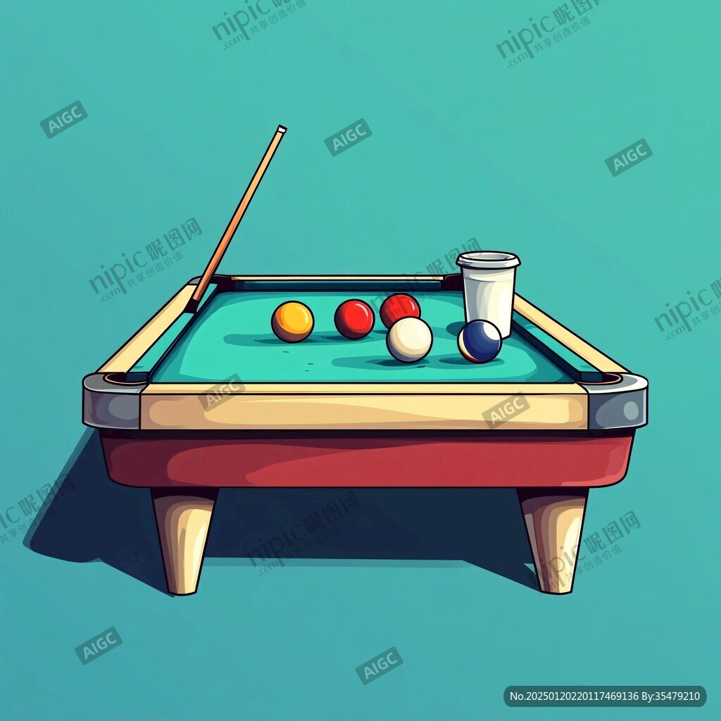 桌球插画