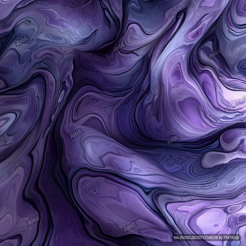 紫色梦幻流体画
