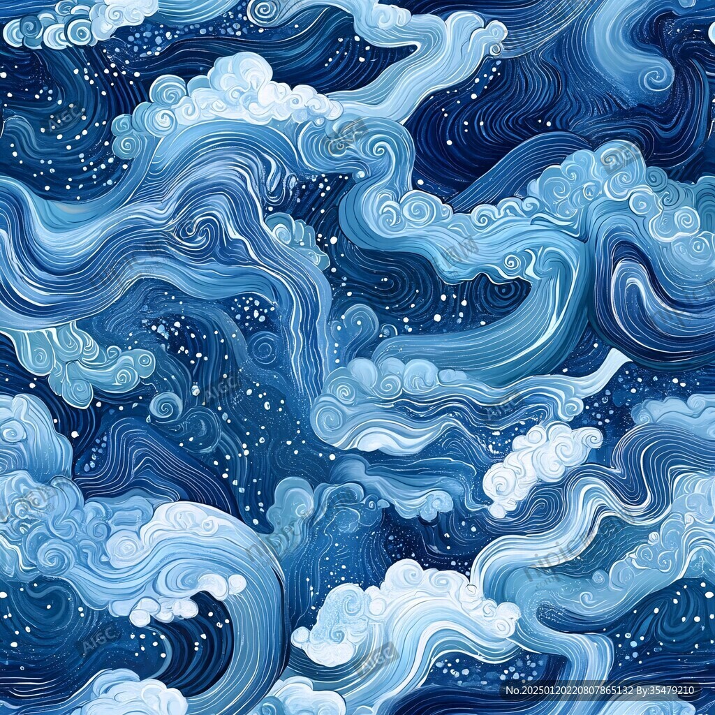 彩云海水纹