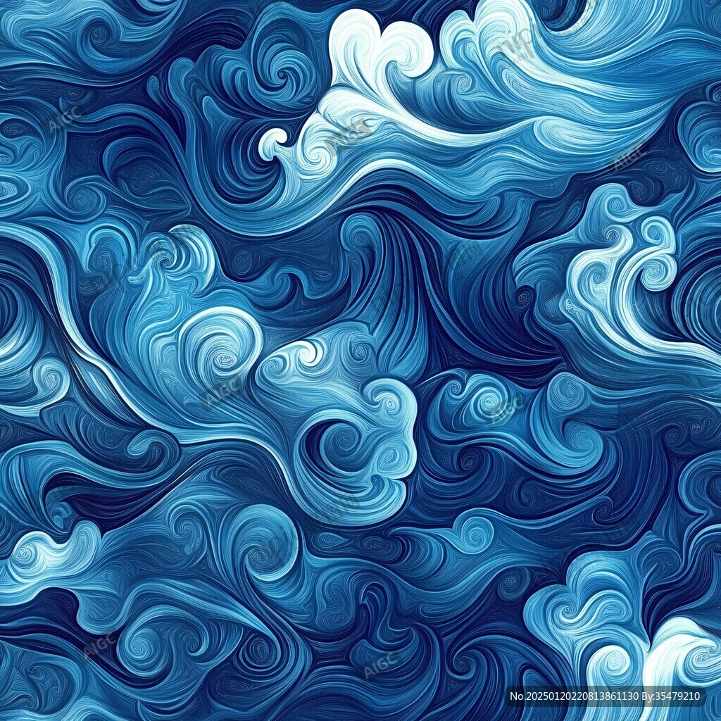 浪涛翻滚包装底纹