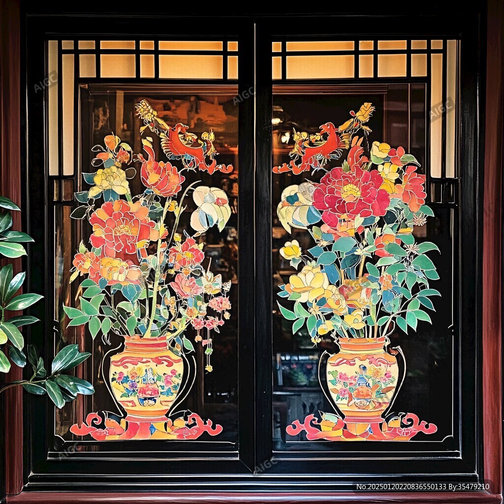 窗花店装饰