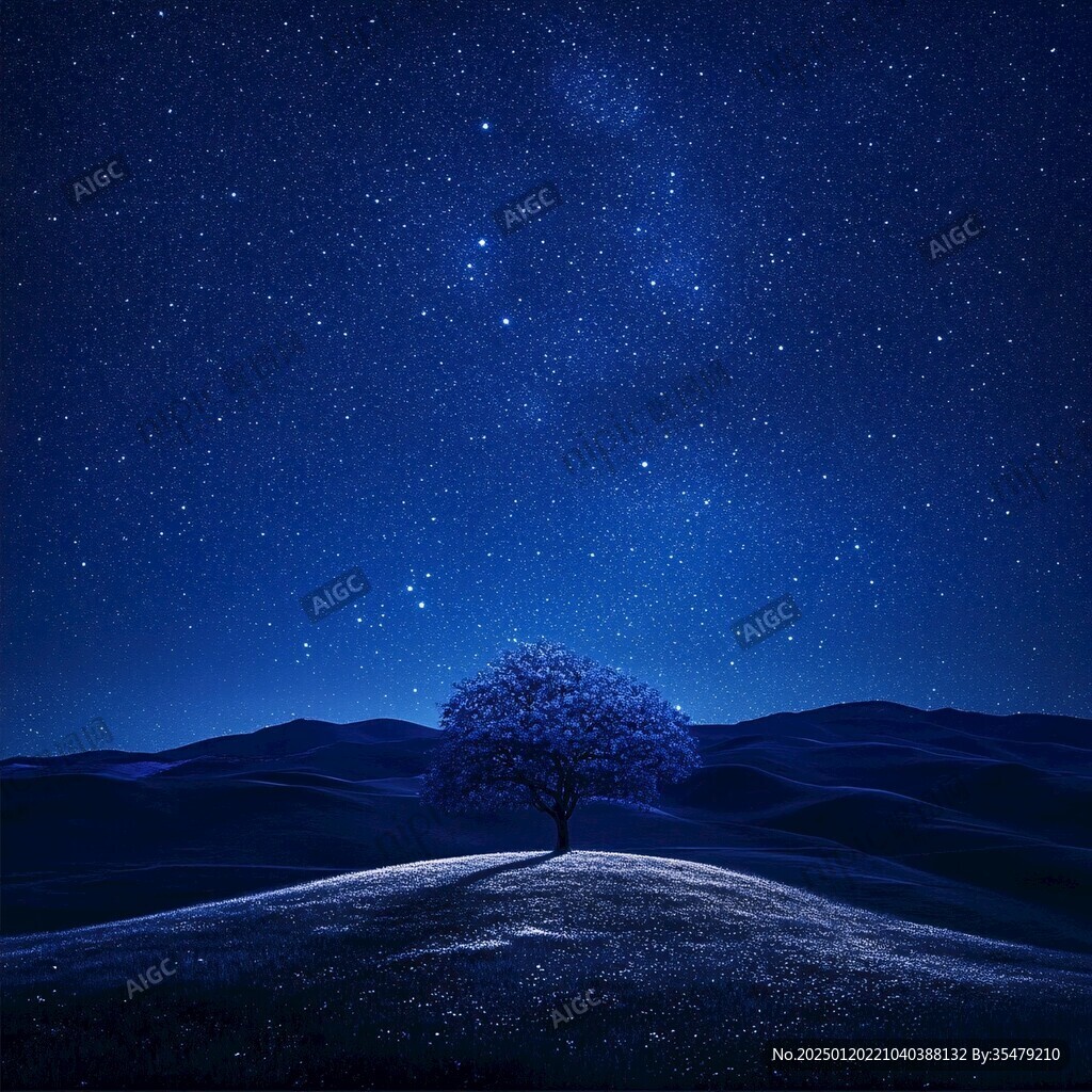 梦幻蓝色夜景