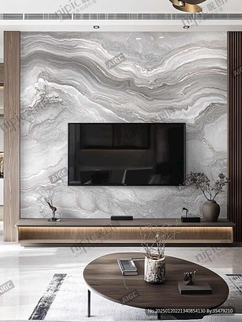 轻奢大理石背景墙