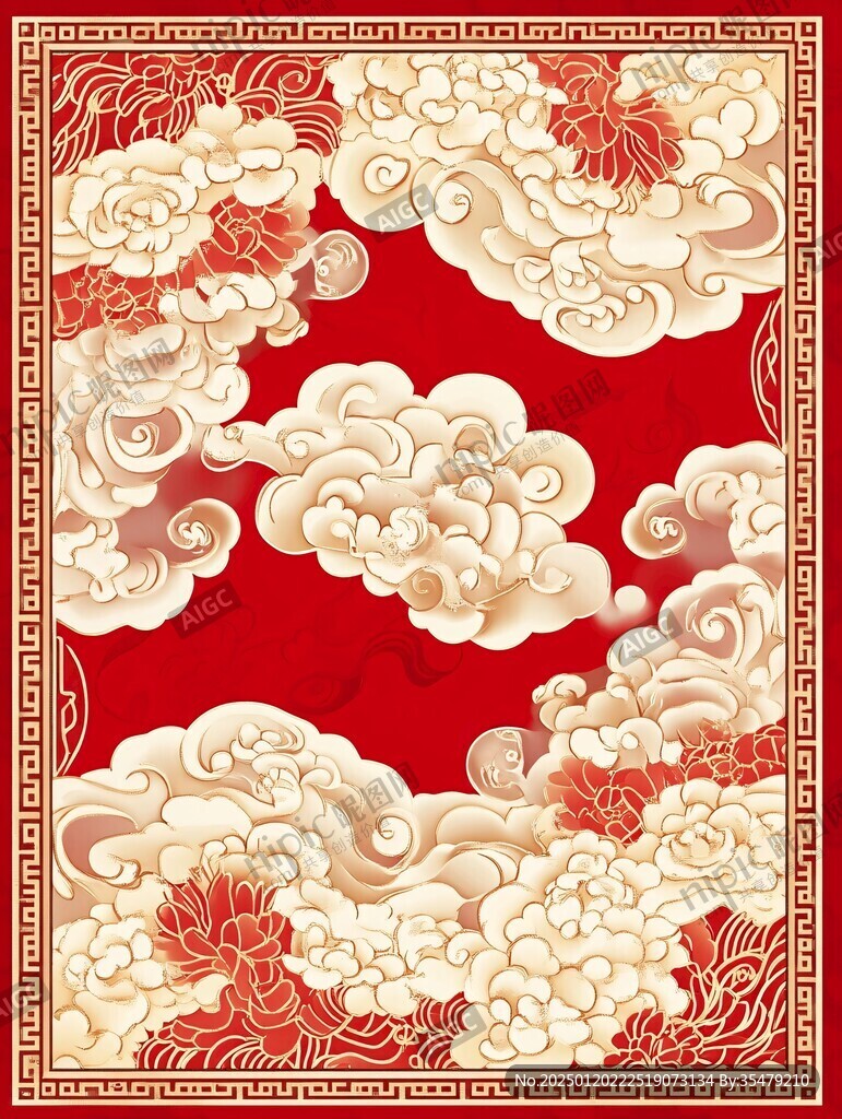 清朝云图高端云纹装饰