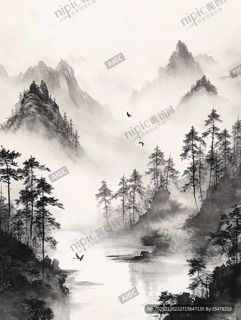 壁纸水墨山水