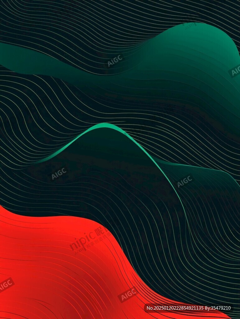 简洁大气拼色曲线纹理