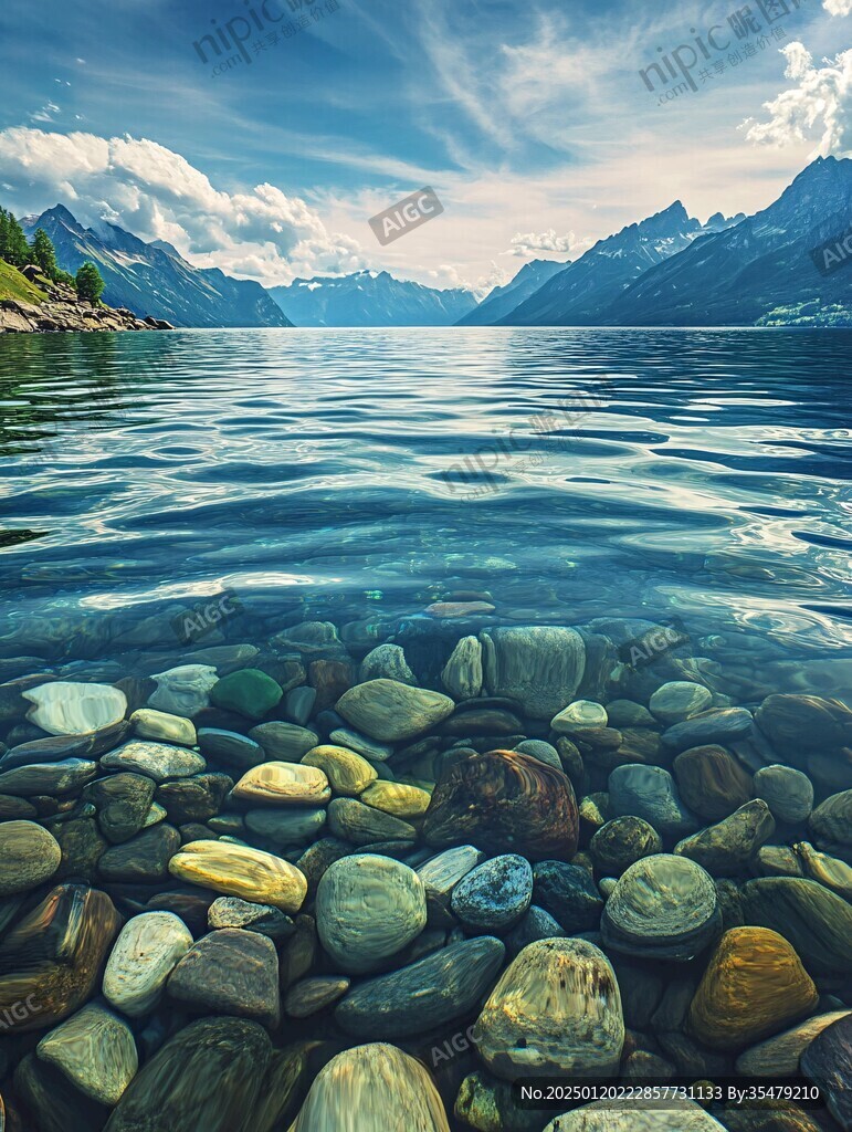 石头与湖水