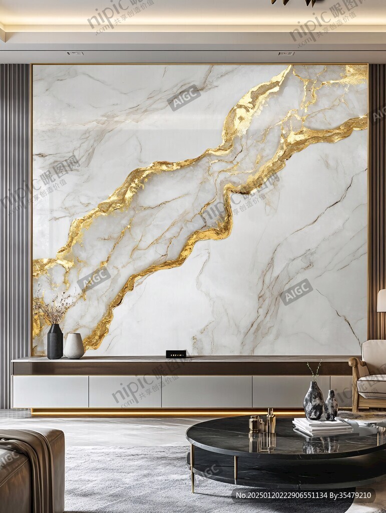 轻奢大理石背景墙