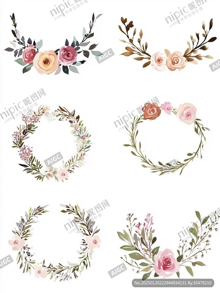 花朵花环花瓣png