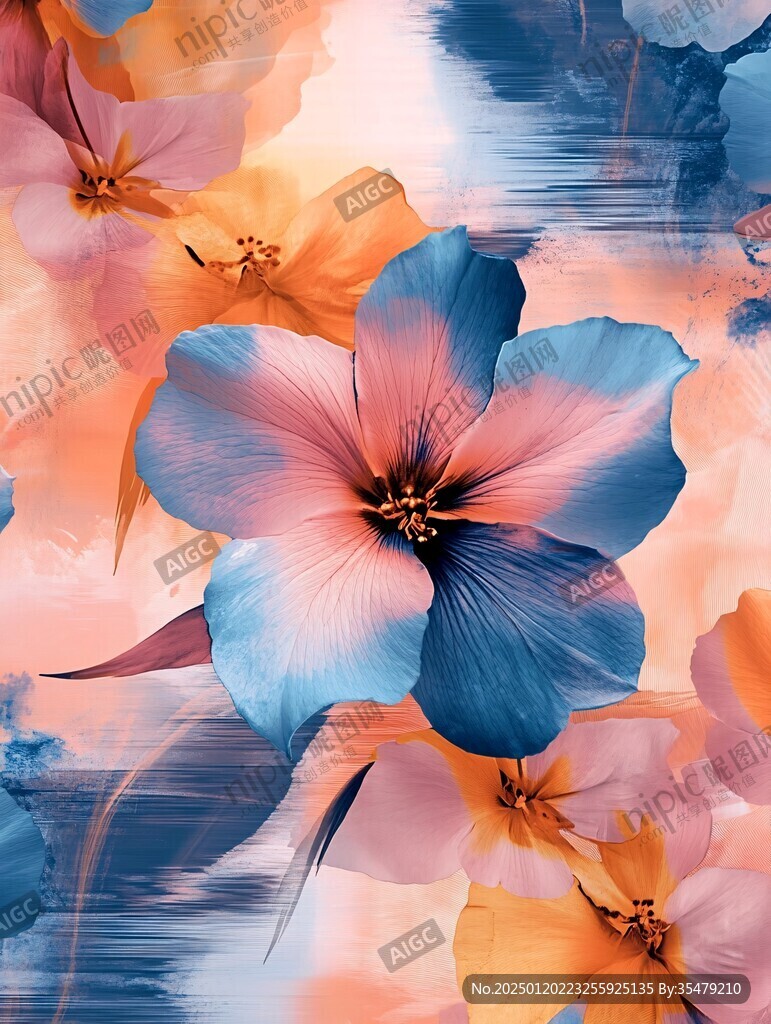 高清色块花卉