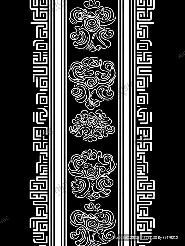 中式回纹图案