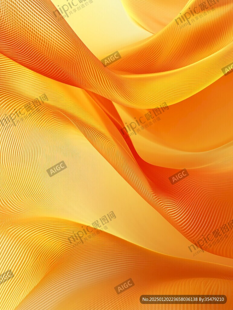 橙色背景条纹流动线条