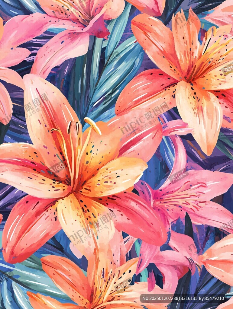 百合花插画