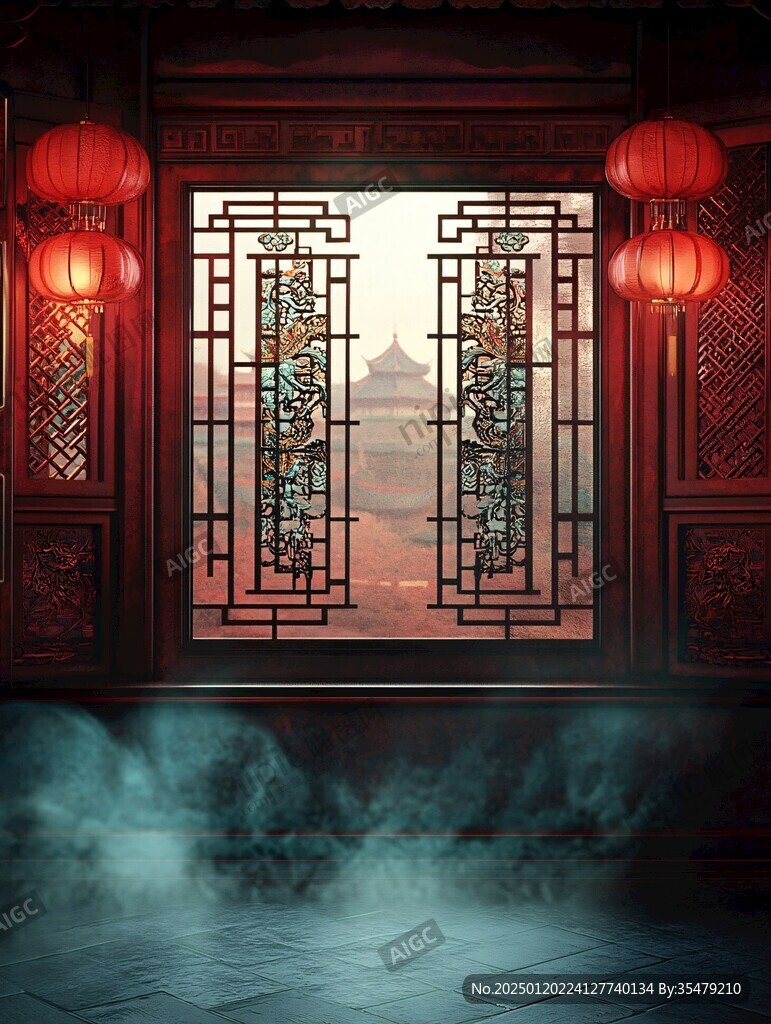 古典大门背景