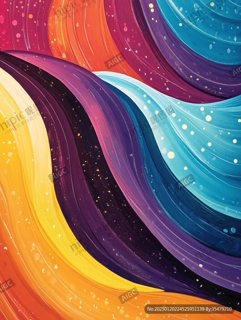 创意彩色缤纷宇宙插画