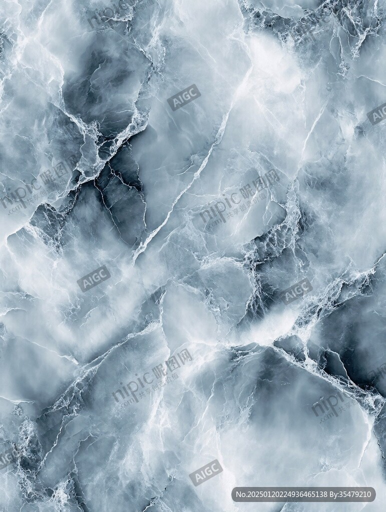 蓝色透光大理石装饰画