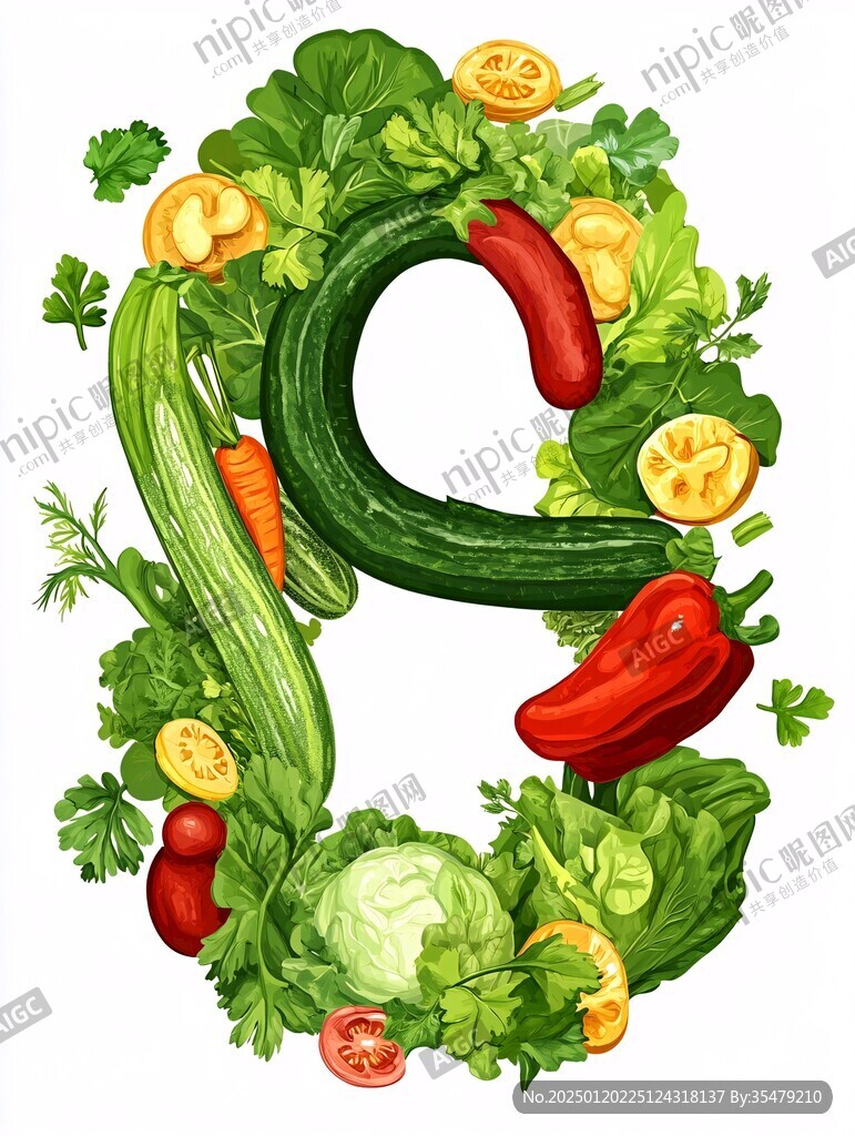 蔬菜美术字