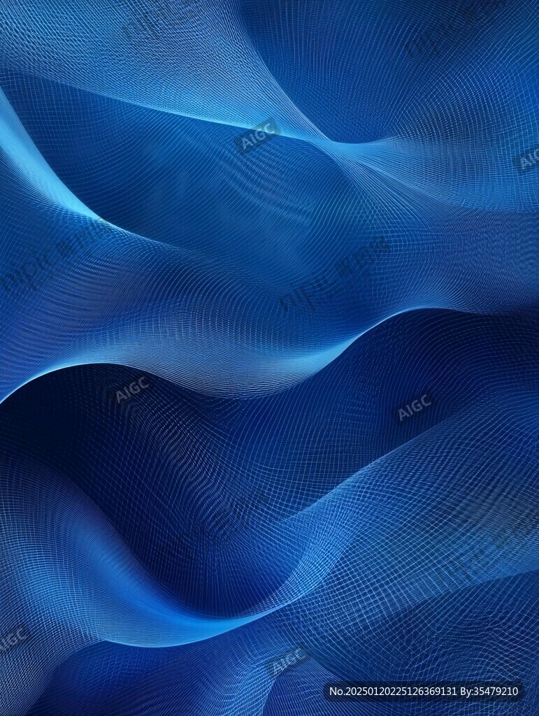 炫彩波浪蓝色渐变纹理