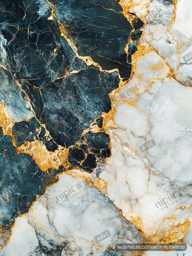 高清蓝色大理石纹理