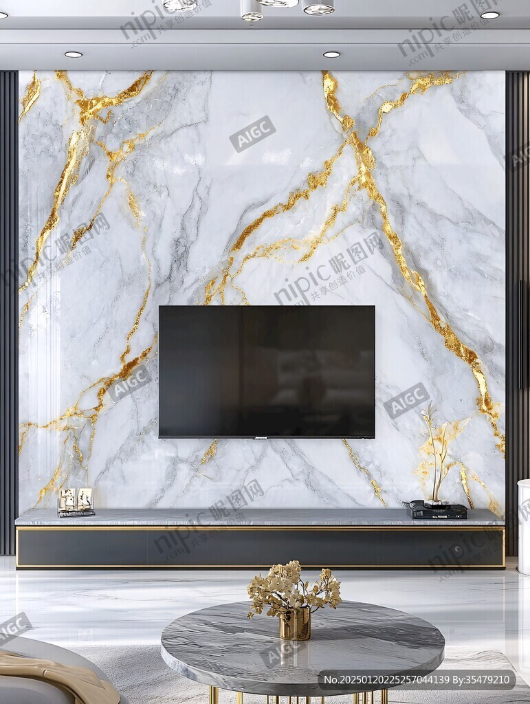 轻奢大理石背景墙