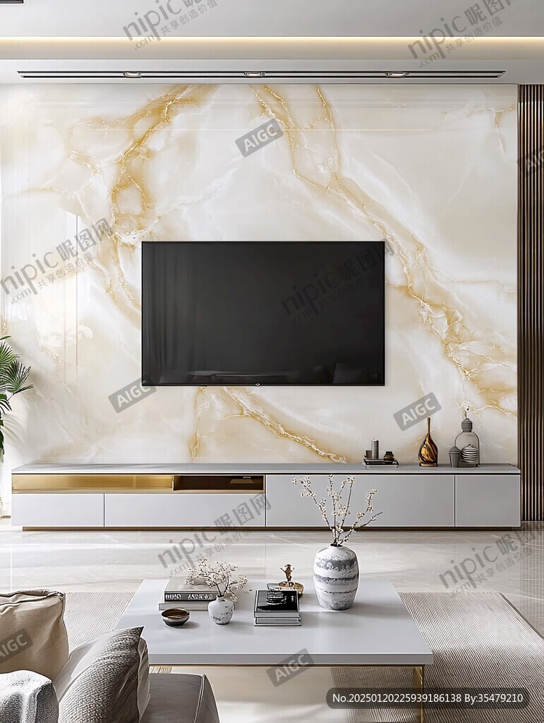 轻奢大理石背景墙