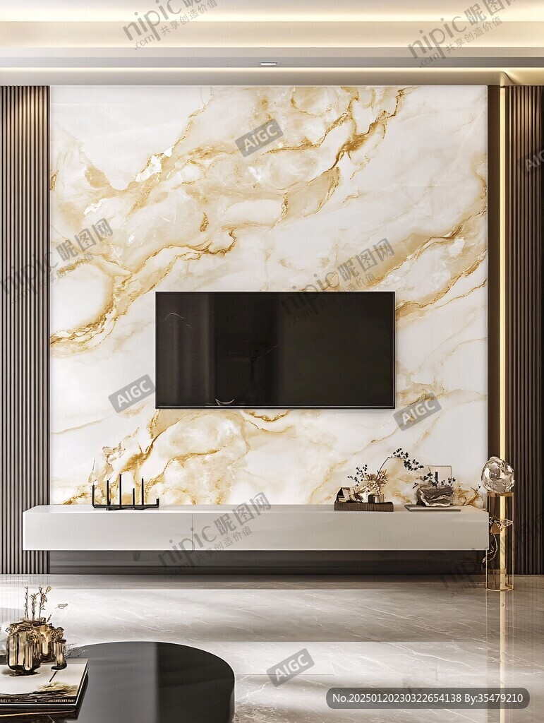 轻奢大理石背景墙