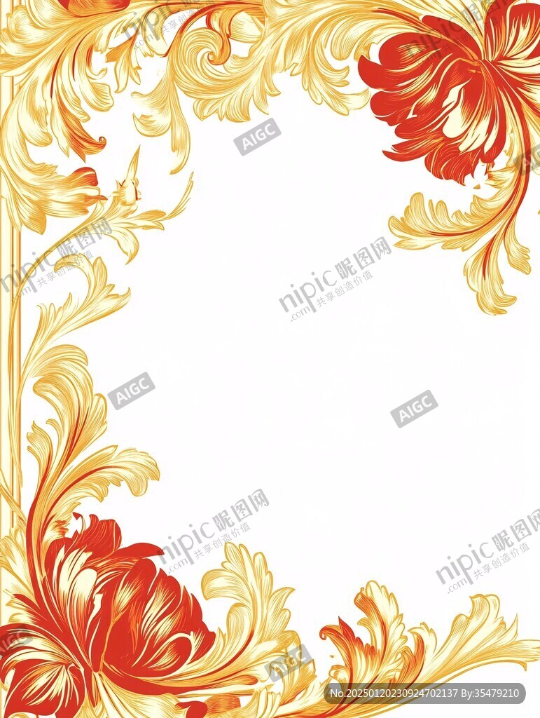菊花底纹边框