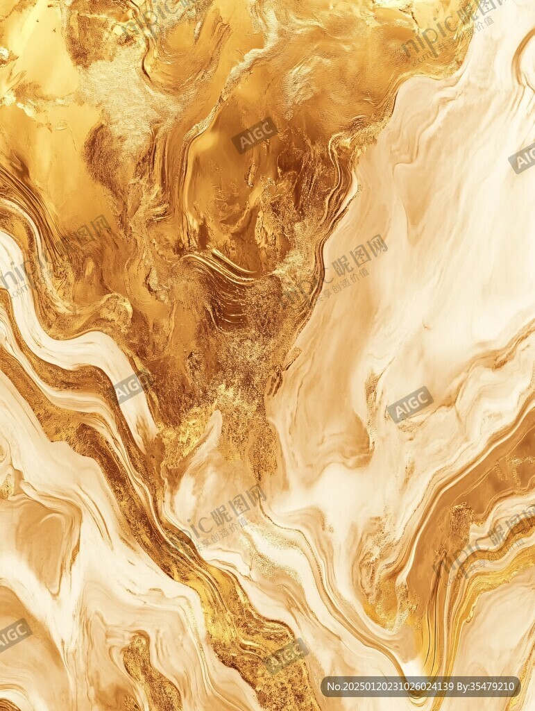 流体大理石金色素材