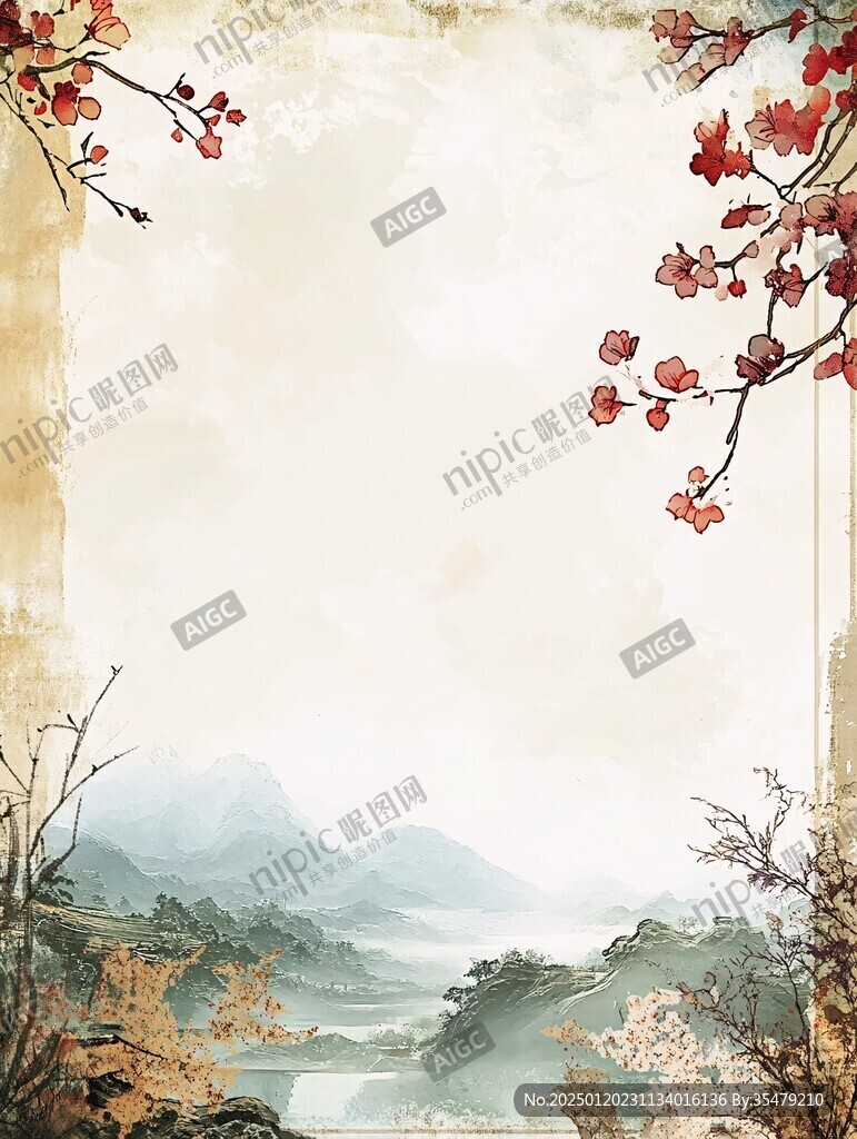 古典背景古典展板