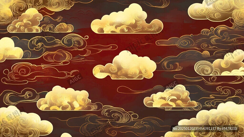 宋代云图高端云纹装饰